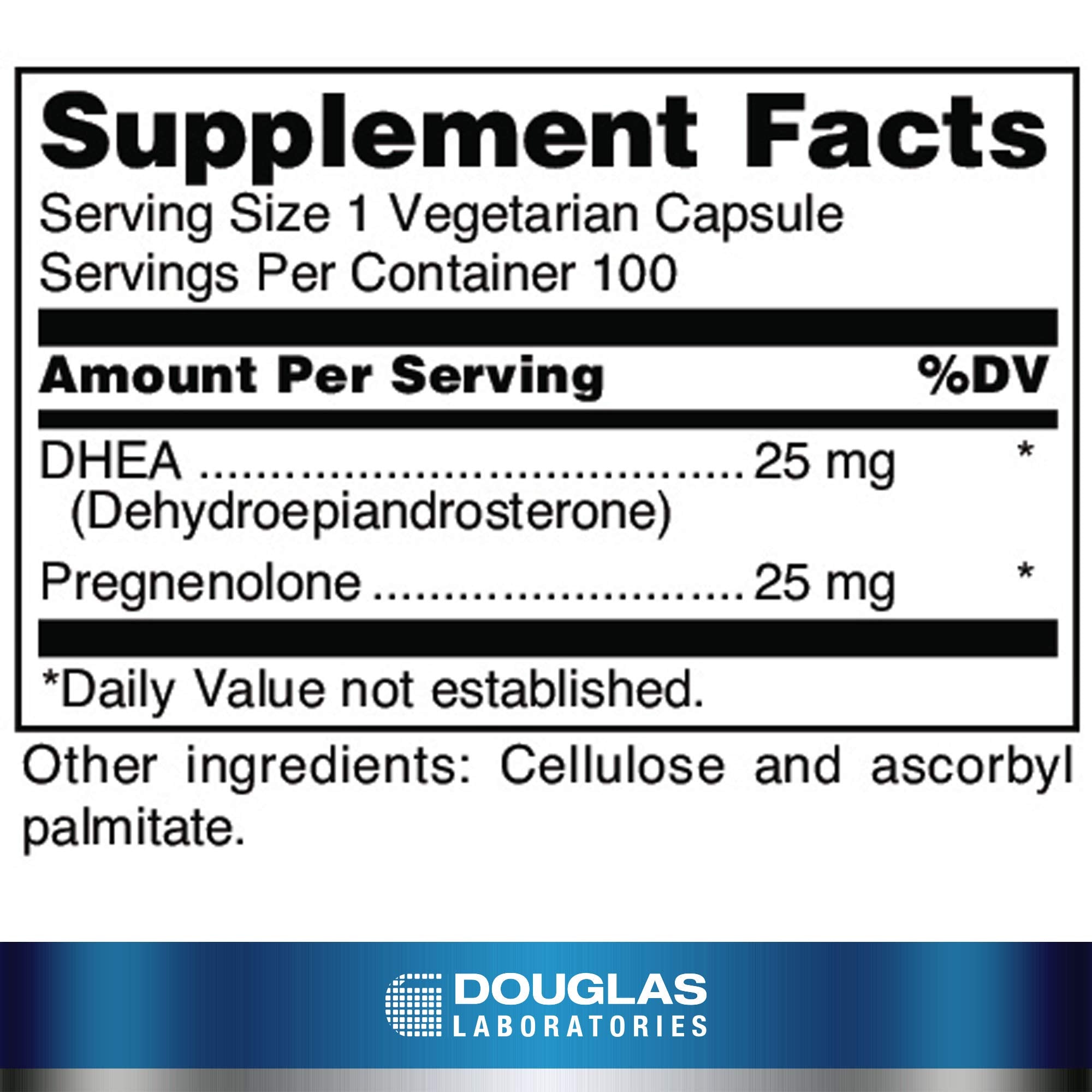 Douglas Laboratories DHEA Plus capsules, easy-to-swallow daily supplement.