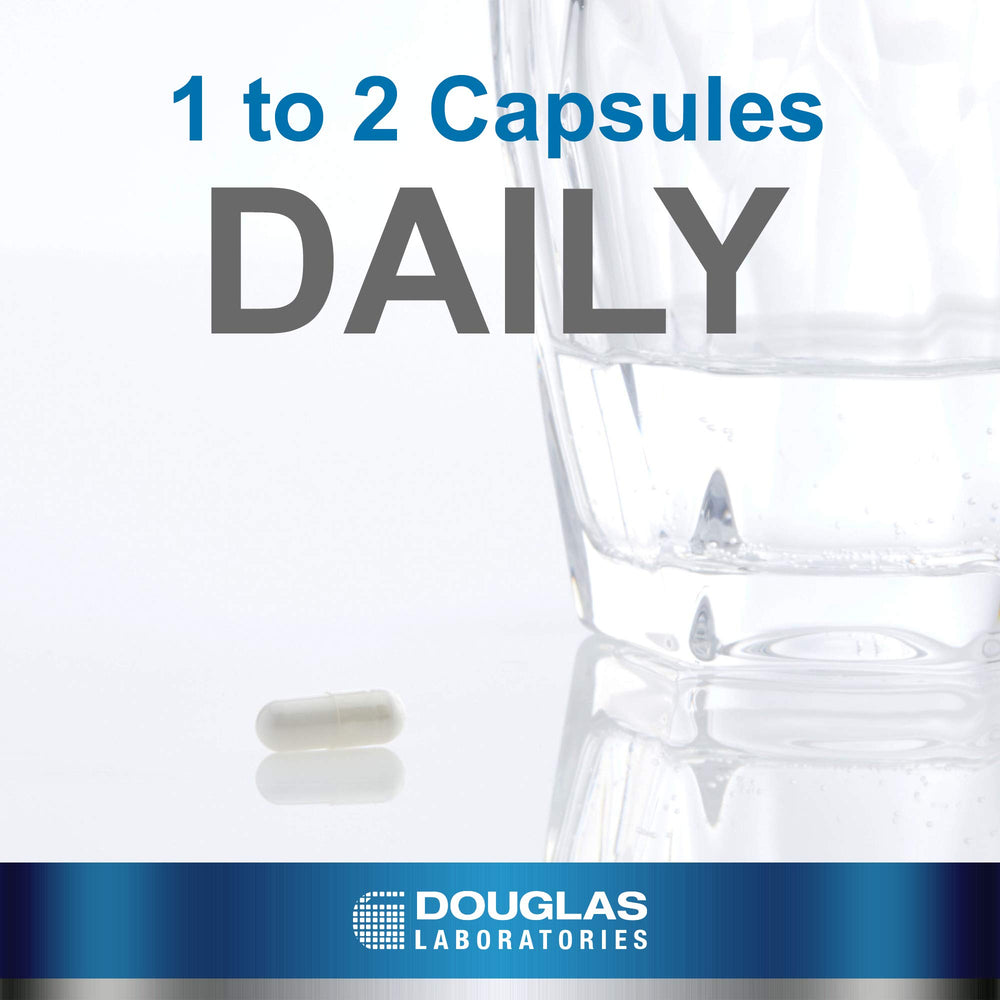 Douglas Laboratories DHEA Plus label close-up with ingredient details.