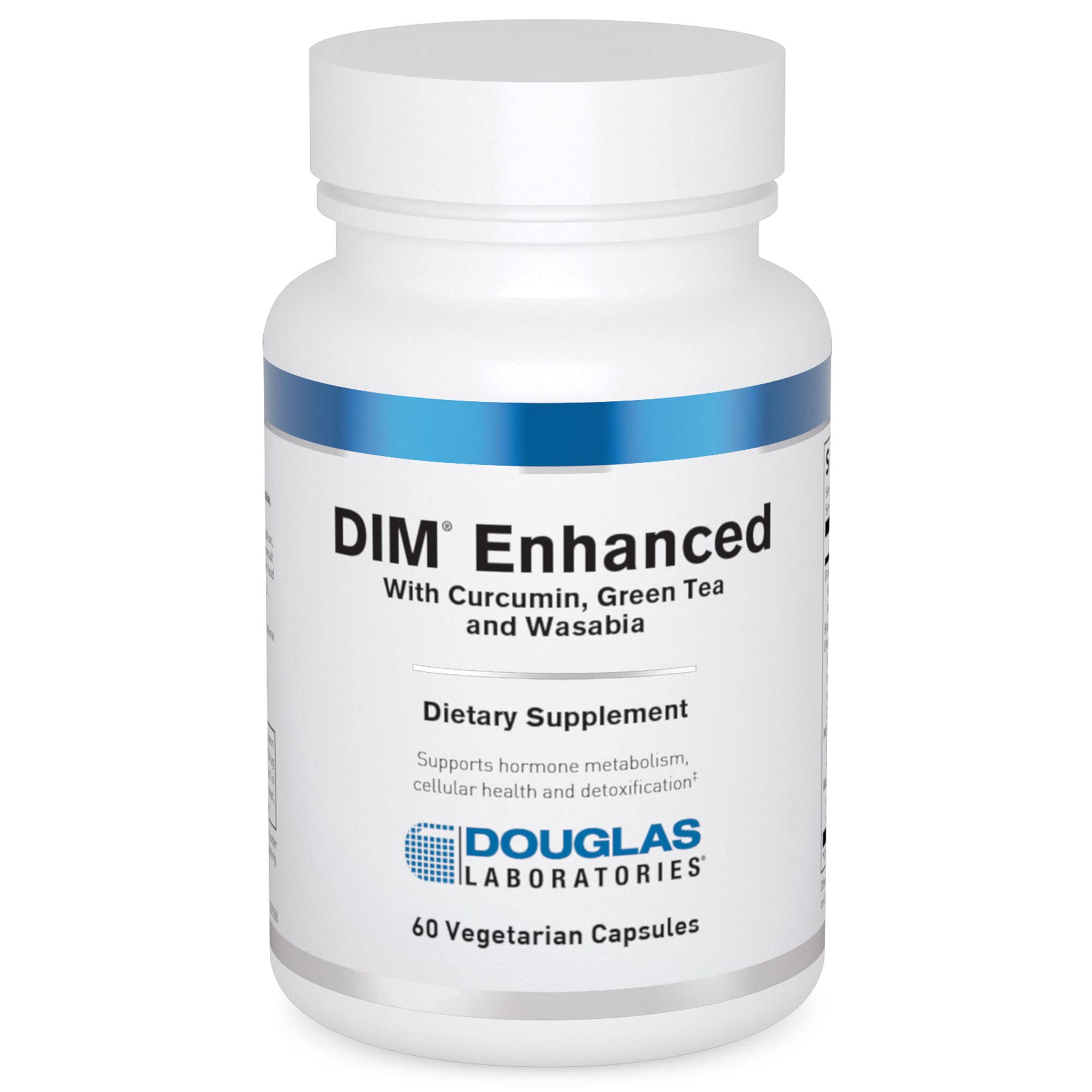 Douglas Laboratories DIM Enhanced bottle label clearly displays the product name.