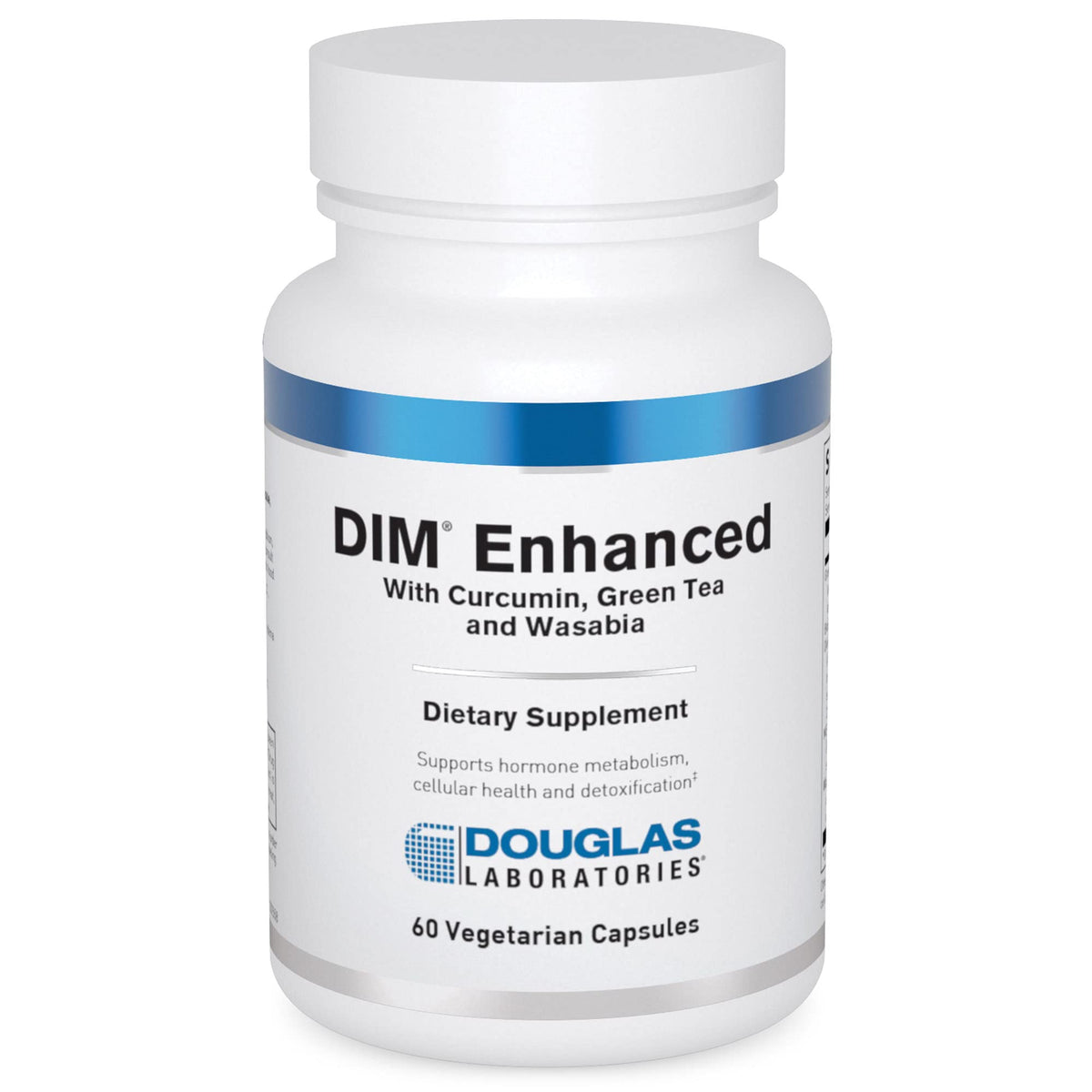 Douglas Laboratories DIM Enhanced bottle label clearly displays the product name.