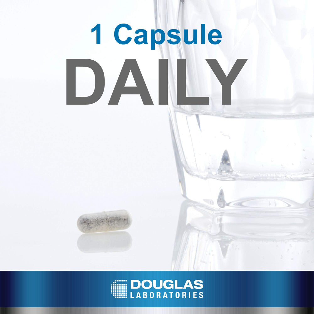 Douglas Laboratories K2-D3 capsules closeup suggesting immune and bone wellness.
