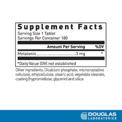 Douglas Laboratories Melatonin Prolonged Release tablets closeup showing gradual release design