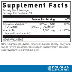 Douglas Laboratories Methyl B12 Plus tablets lined up for daily energy and support.