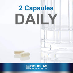 Douglas Laboratories label close-up highlighting 16 strains for immune balance.