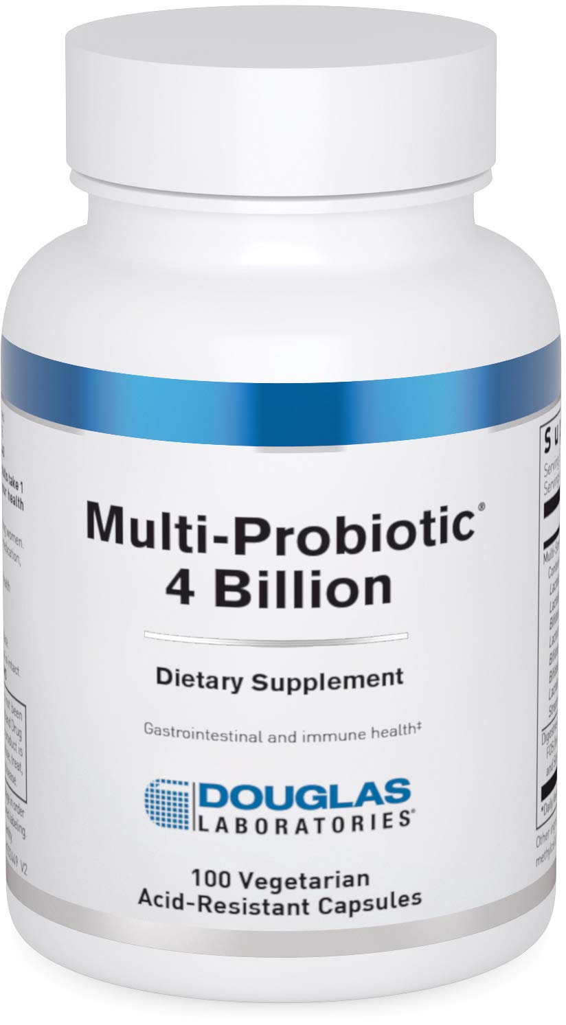 Douglas Laboratories Multi-Probiotic 4 Billion bottle front supports daily GI health.