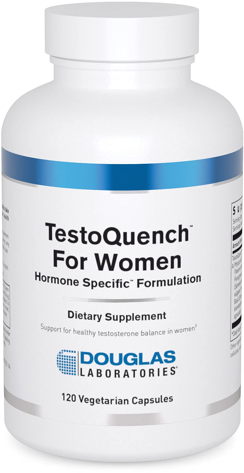 Douglas Laboratories TestoQuench for Women bottle front highlighting hormonal balance