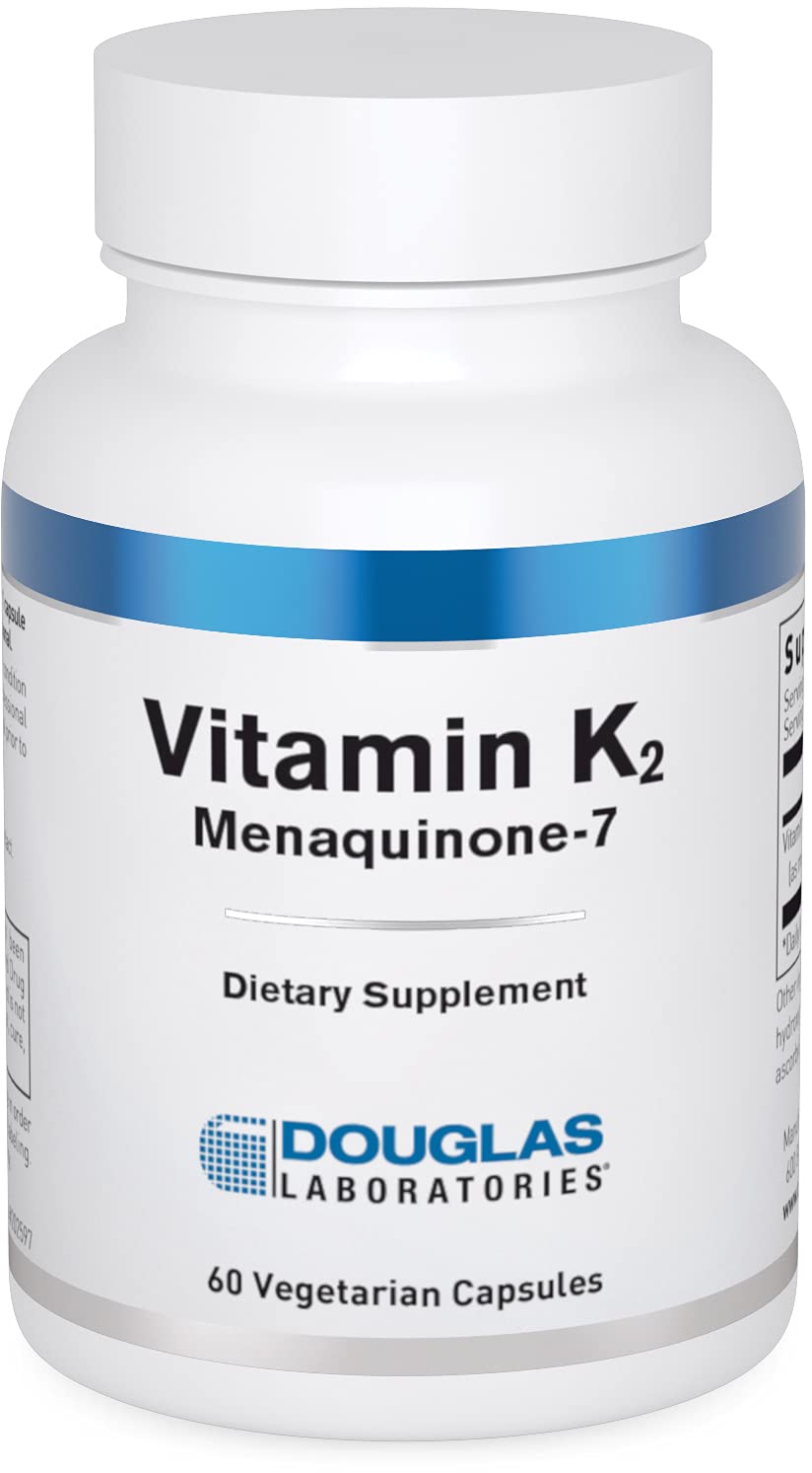 Douglas Laboratories Vitamin K2 MK-7 bottle highlighting capsule-based calcium support
