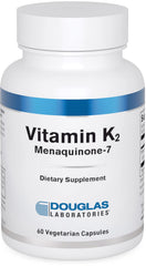 Douglas Laboratories Vitamin K2 MK-7 bottle highlighting capsule-based calcium support
