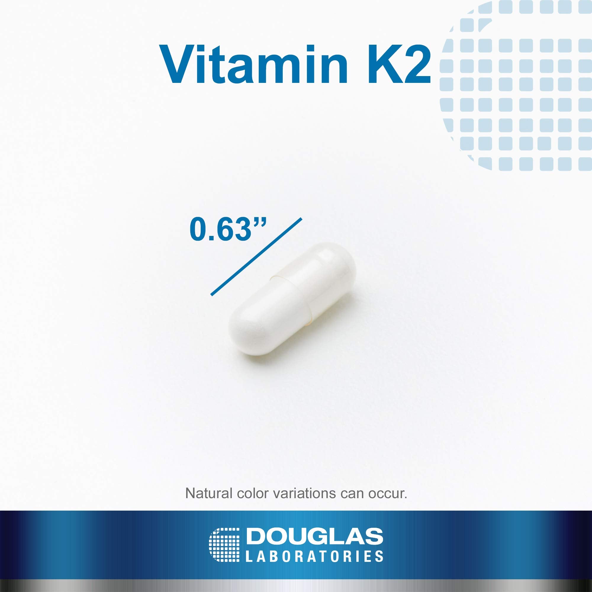 Pouring Douglas Laboratories Vitamin K2 MK-7 capsules from bottle