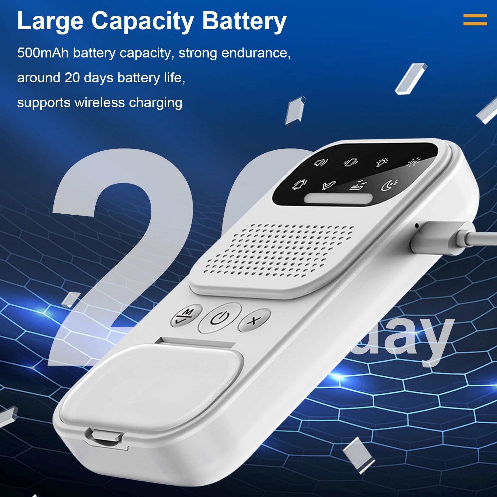 DOVERC soft, skin-friendly materials keep the sensor gentle on skin.