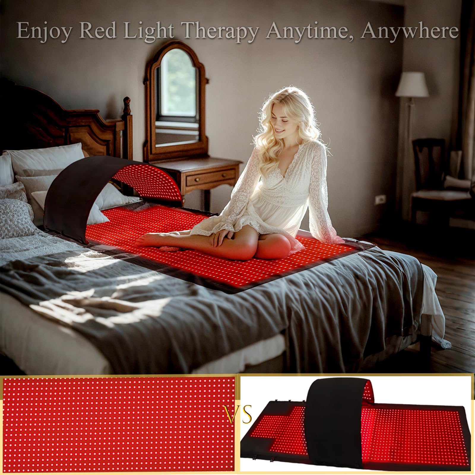Dowceivm full-body therapy session in a home spa setting.