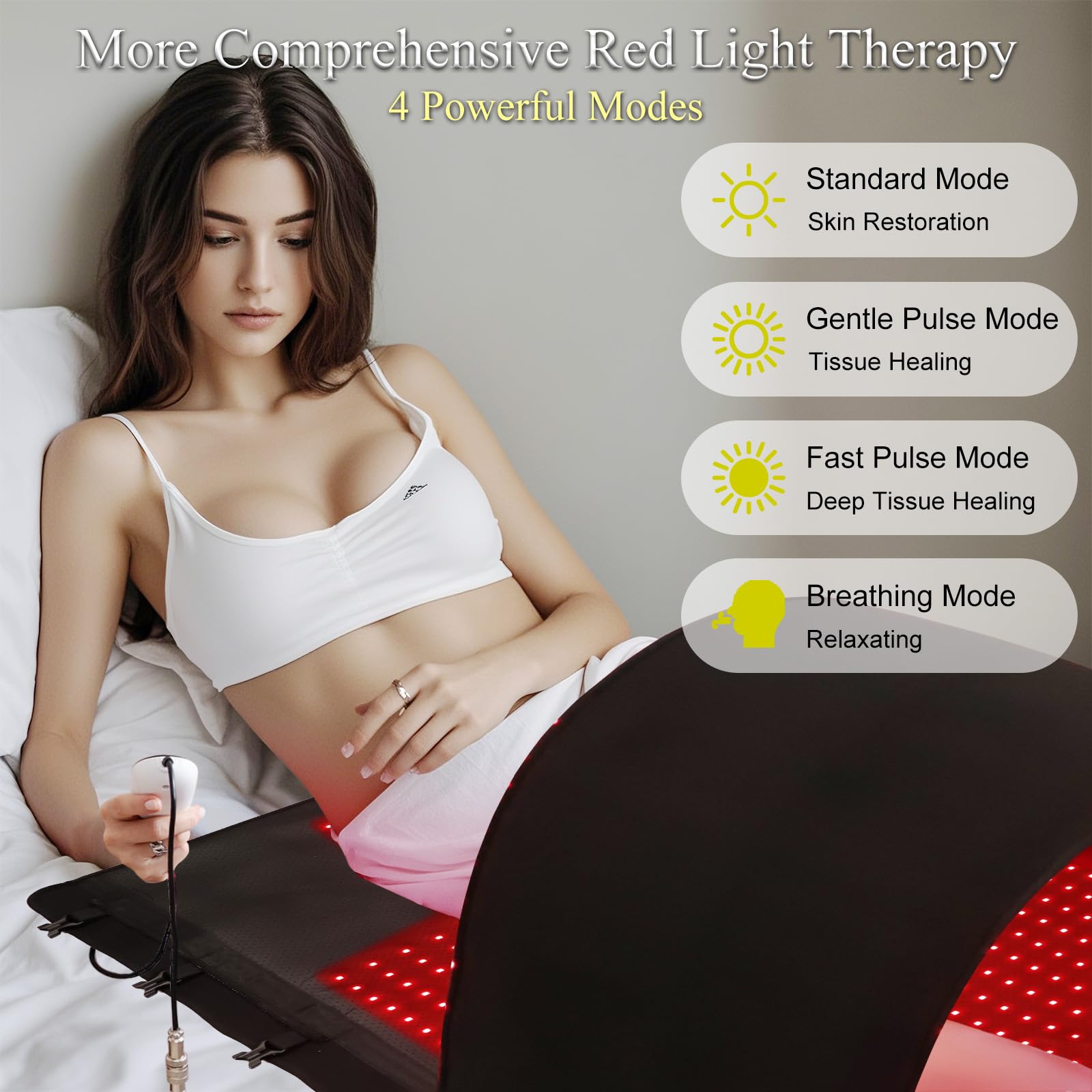 Dowceivm multi-mode controller enables tailored sessions with adjustable intensity.