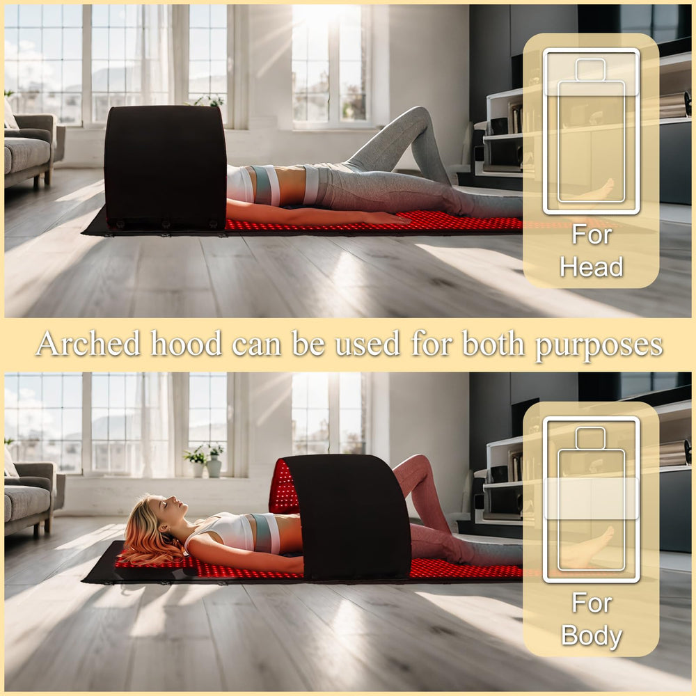 Dowceivm red light chamber arch design targets head and face areas.