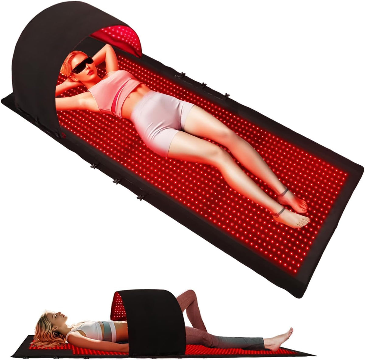 Dowceivm red light chamber front view for full-body coverage.