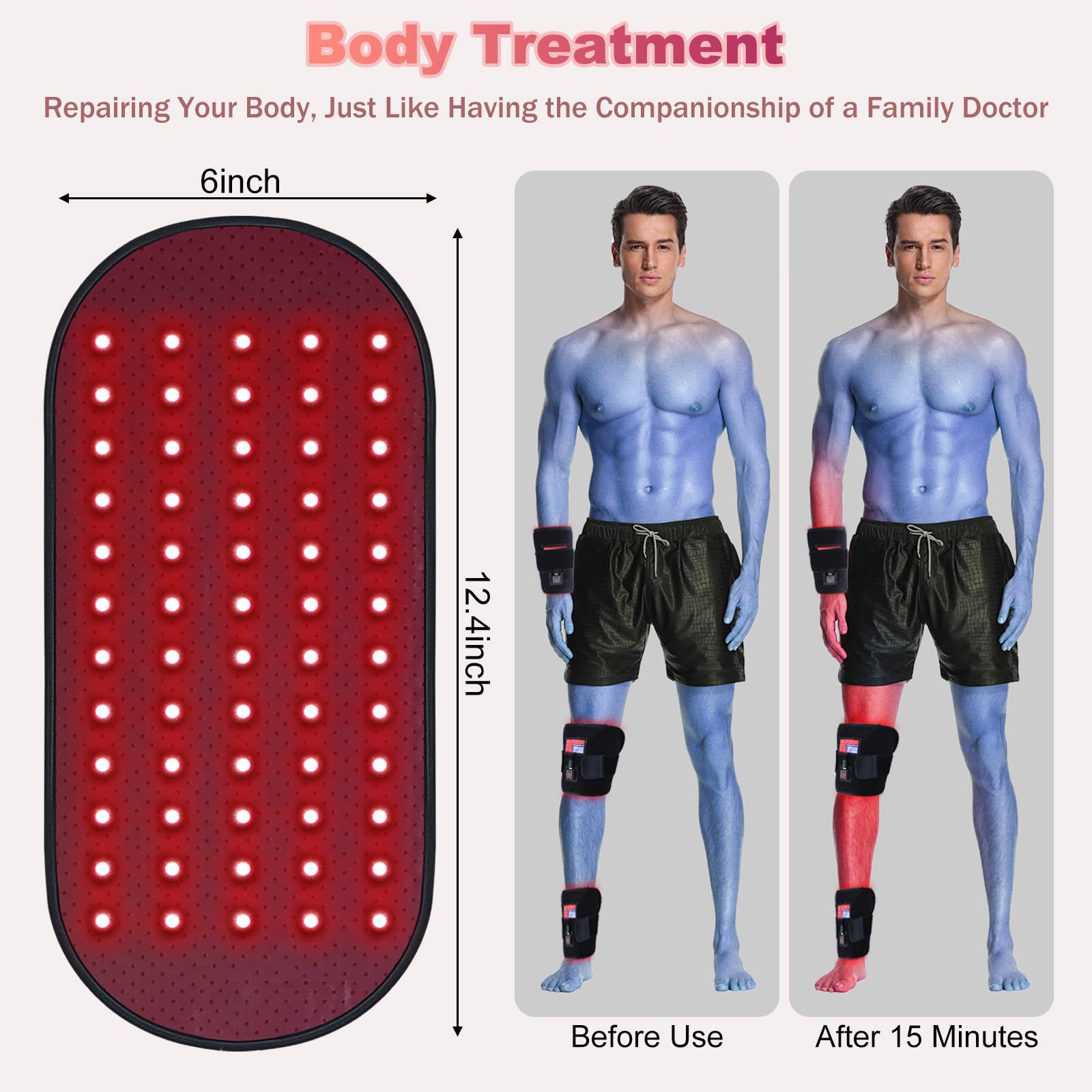 Dowceivm Red Light Therapy power setup illustrating USB/adapter flexibility