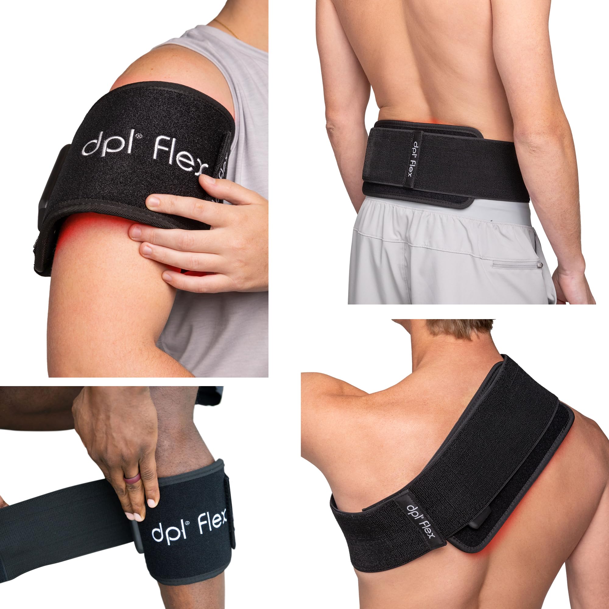 DPL Flex Pad back strap setup enables hands-free use during work or reading.