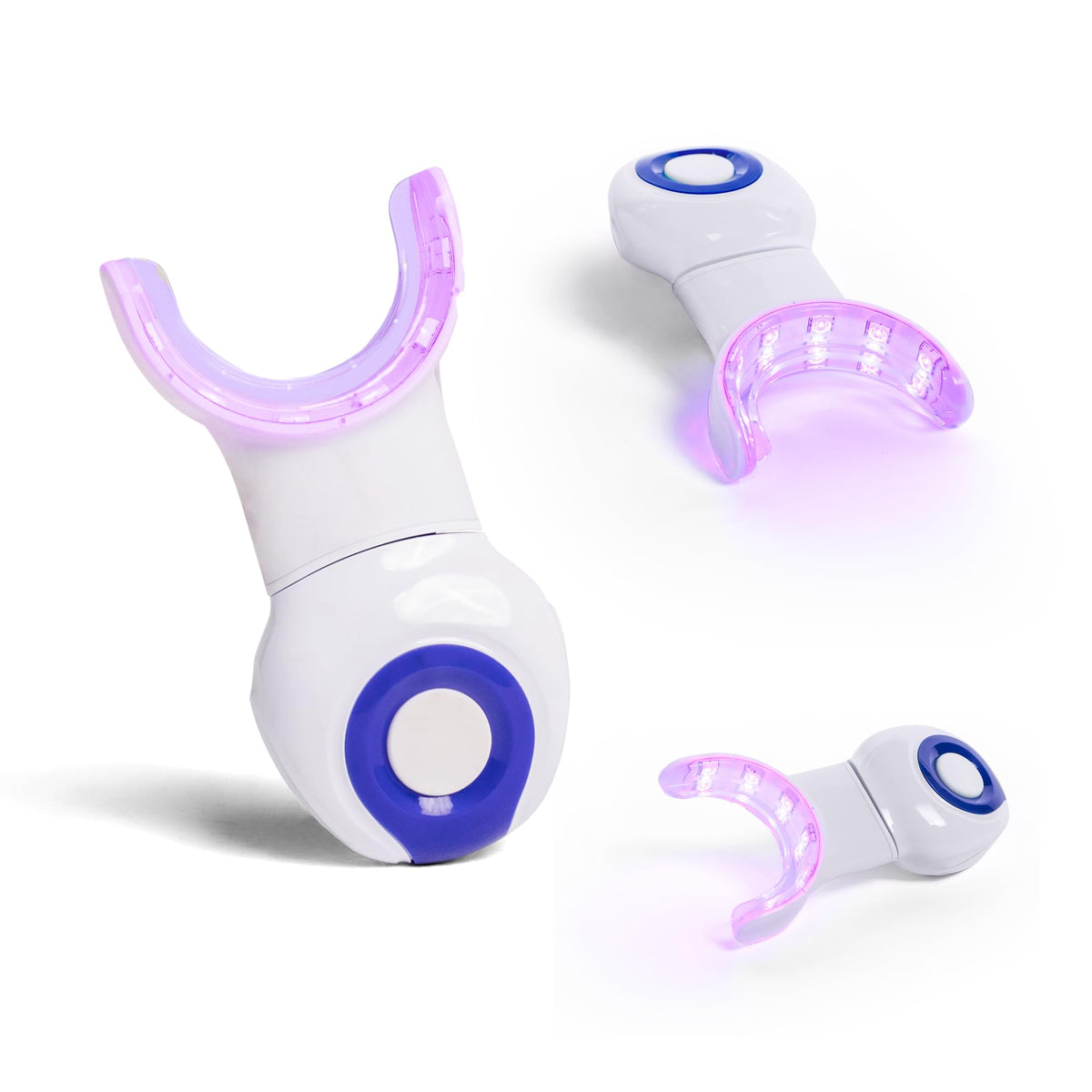 dpl LED therapy device delivering red infrared light on gums for comfort and circulation