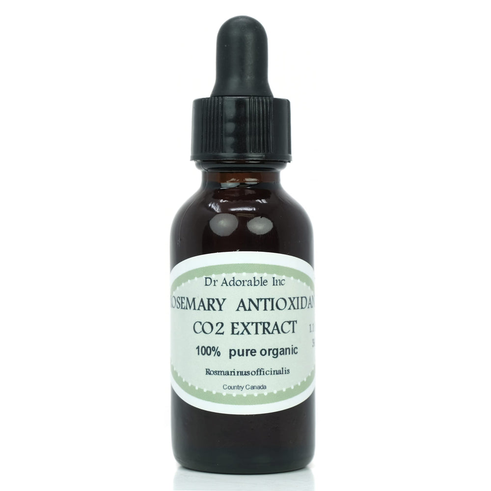 Dr Adorable rosemary antioxidant CO2 extract bottle for stable cosmetic oils.