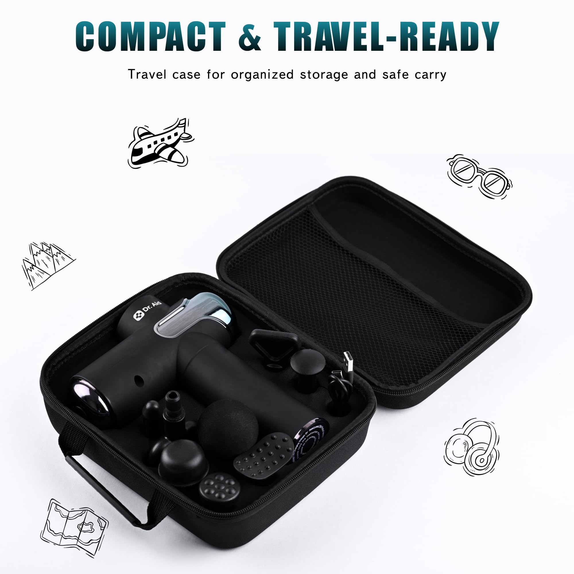 Dr. Aid portable travel case for easy transport