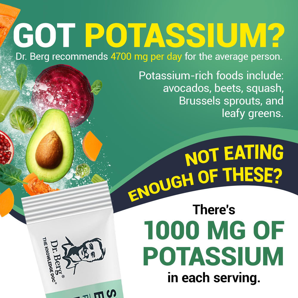 Each serving provides 1000 mg potassium for mineral balance.