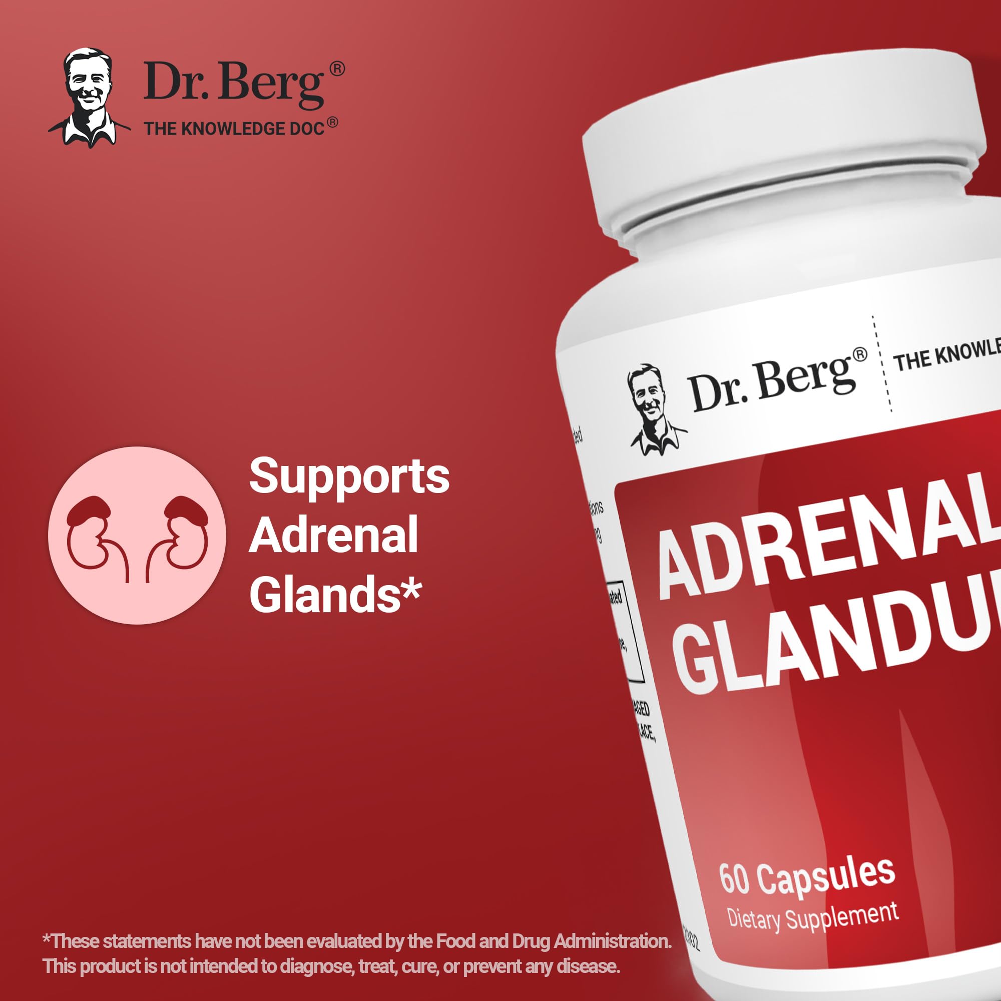 Dr. Berg Adrenal Glandular capsules ready for daily use