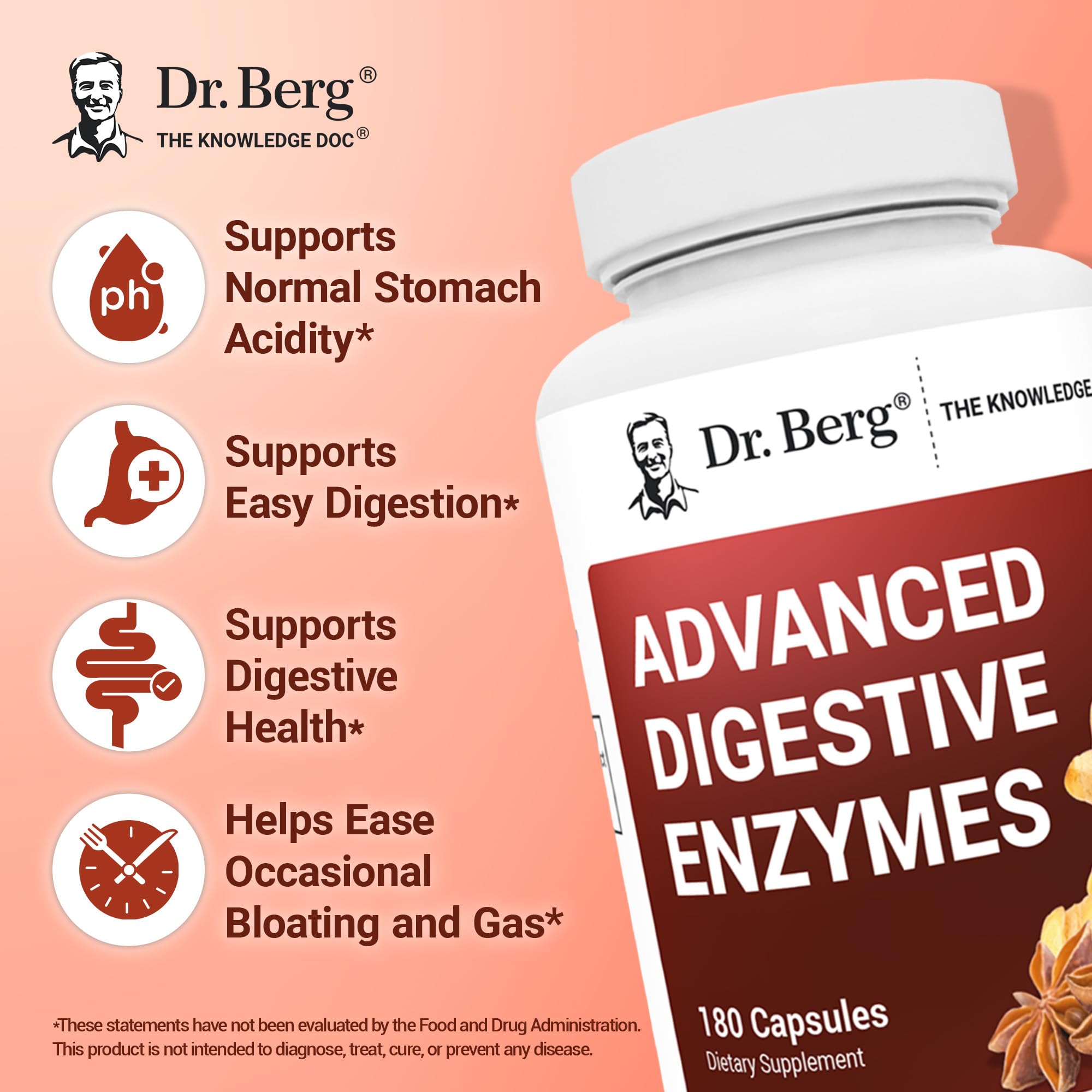 Dr. Berg Apple Cider Vinegar blend highlighting digestive support