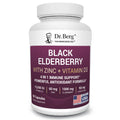 Dr. Berg Black Elderberry Capsules – 4-in-1 Immune Support with Vitamin D3, Zinc & Camu Camu (90 Caps)