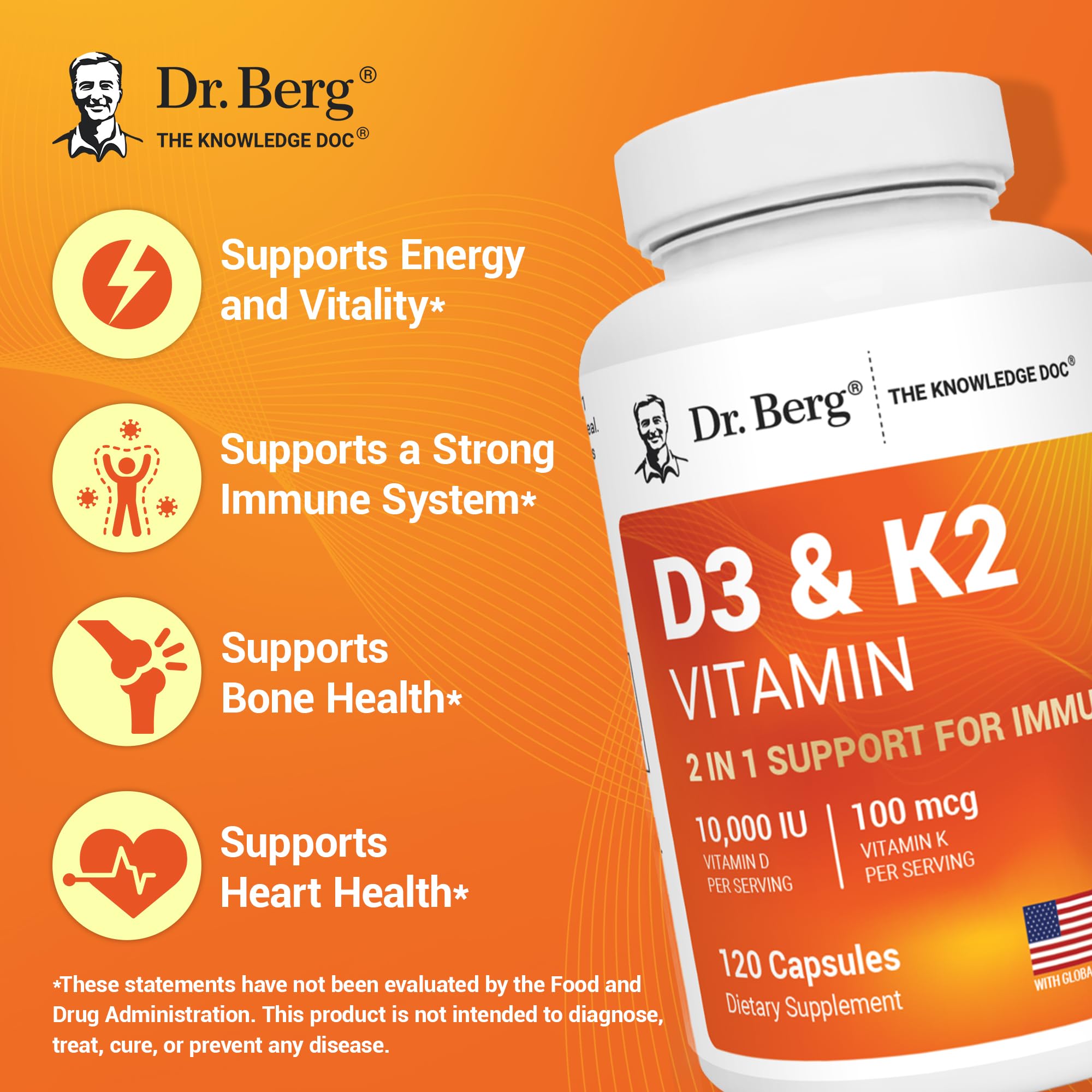 Dr. Berg D3 K2 capsules inside view for easy daily dosing