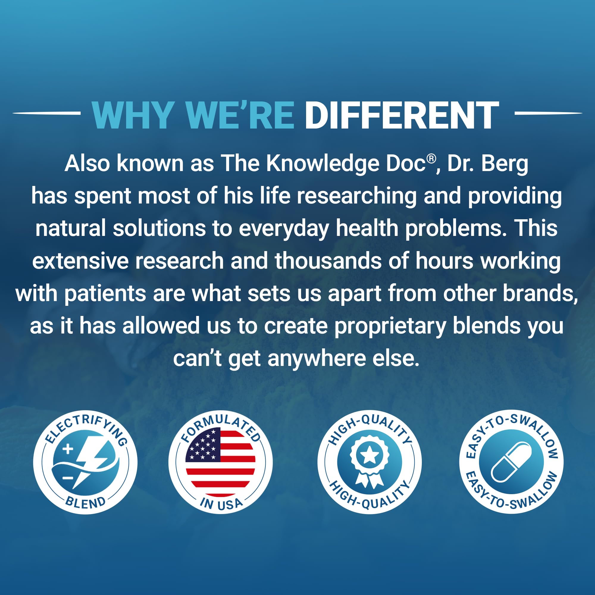 30-day money-back guarantee sticker on Dr. Berg product.