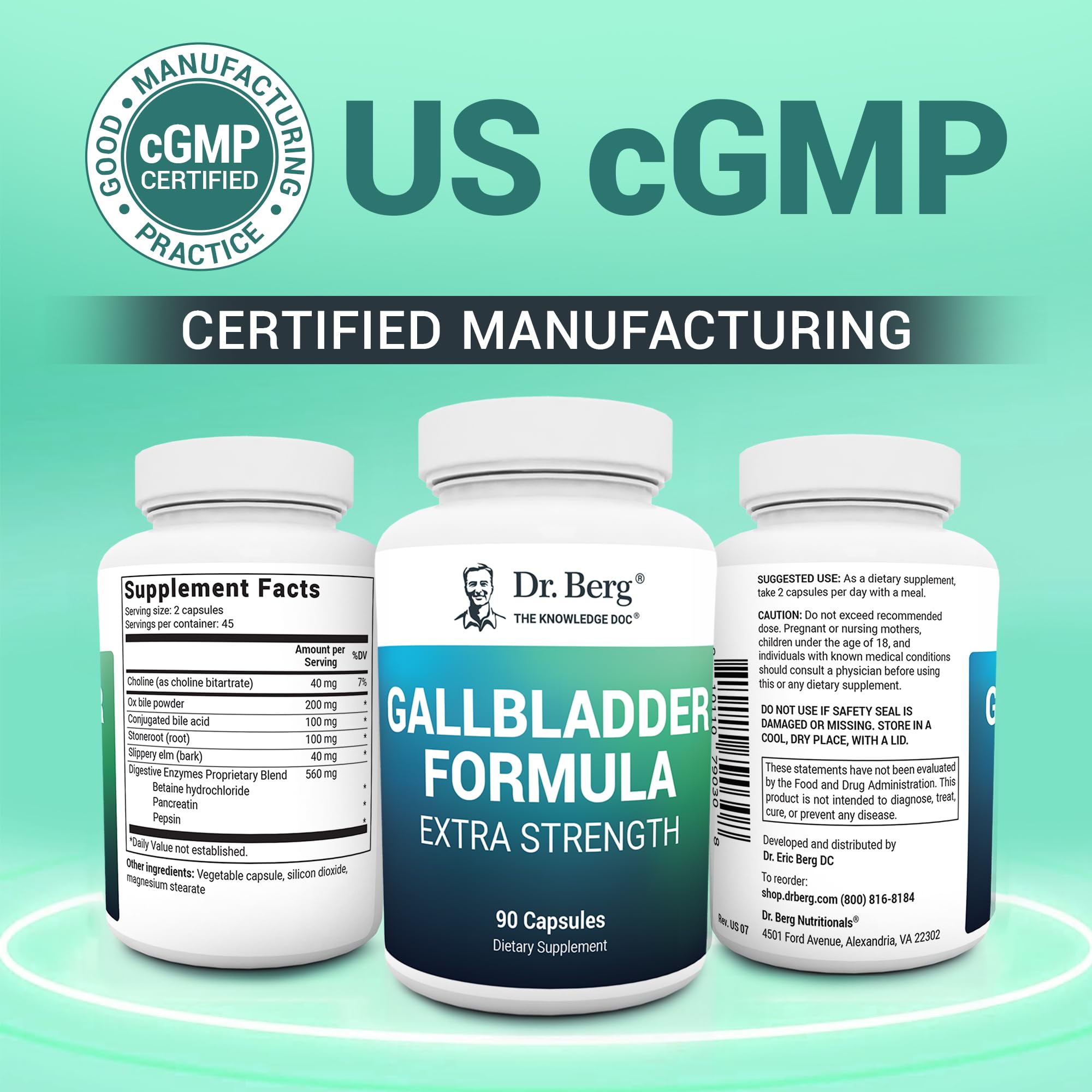 Dr. Berg US GMP-certified manufacturing facility photo demonstrating quality control
