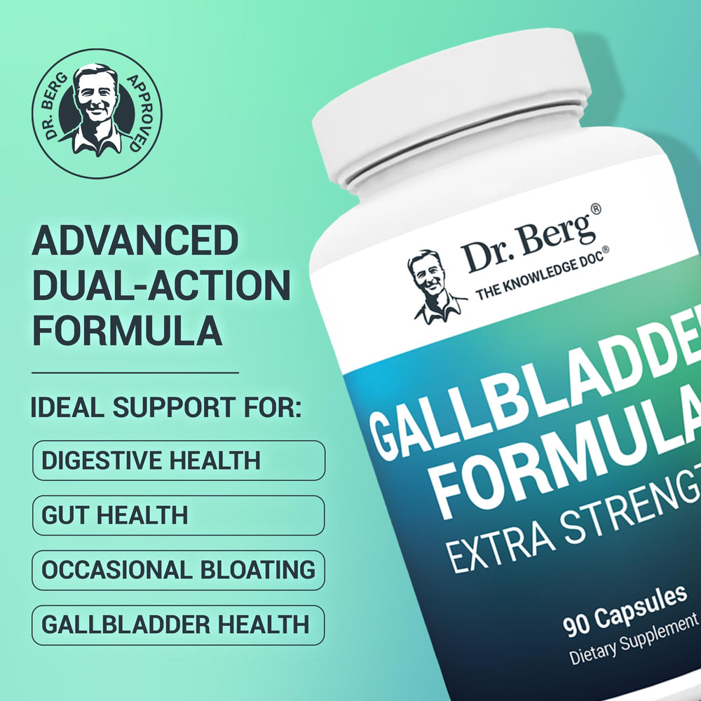 Dr. Berg Gallbladder Formula conjugated bile acid capsule visual highlighting fat digestion
