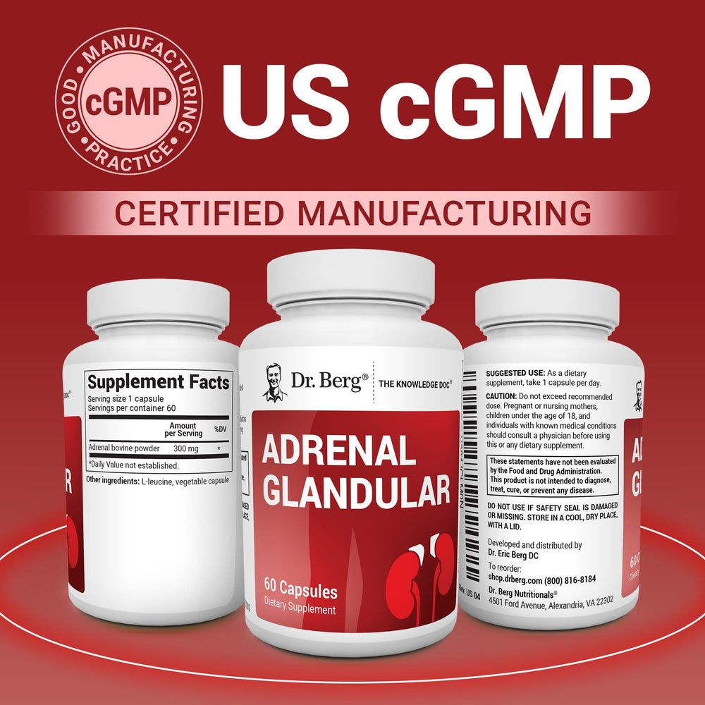 Dr. Berg Adrenal Glandular ingredients from global farms