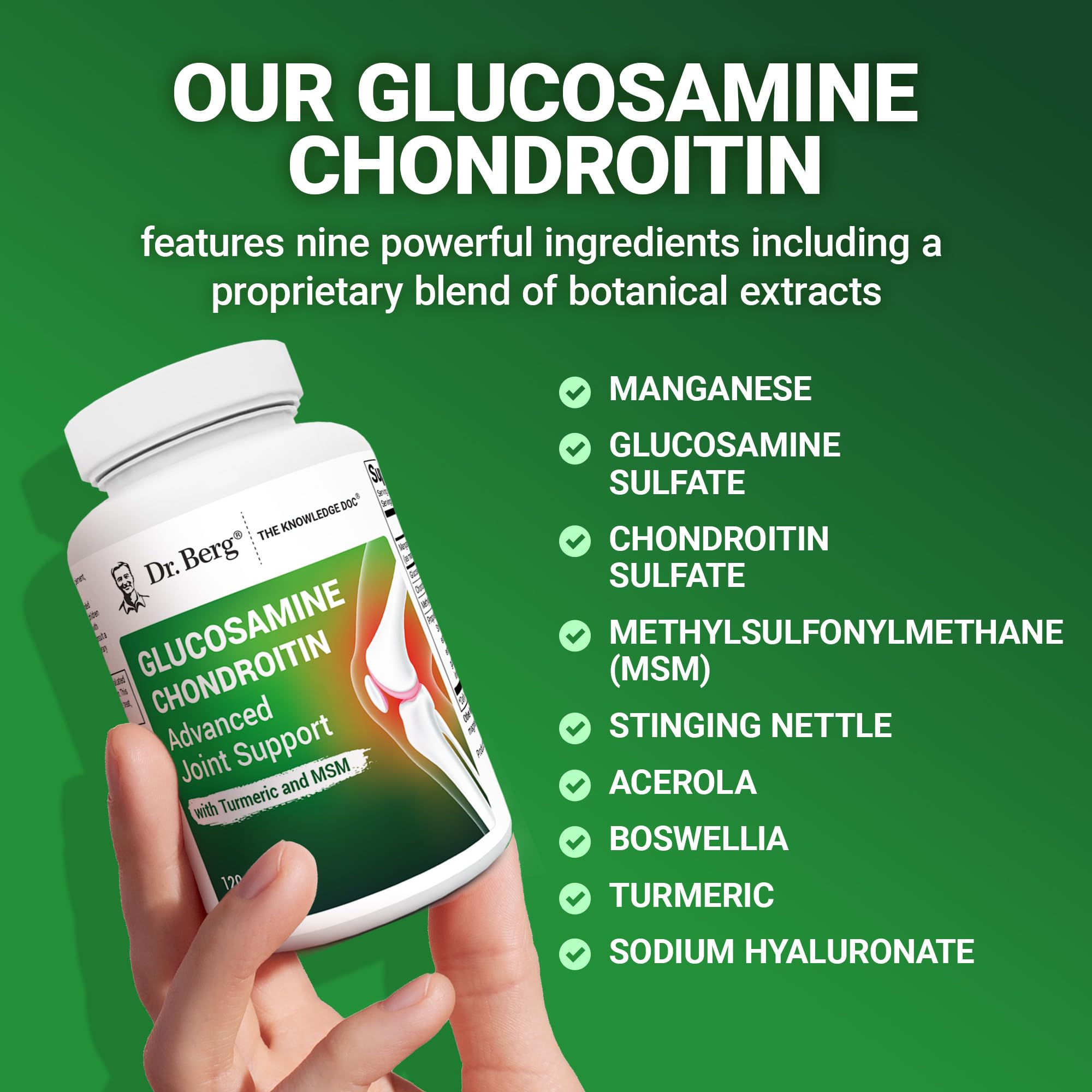 Dr. Berg joint support capsules arranged for daily mobility routines.