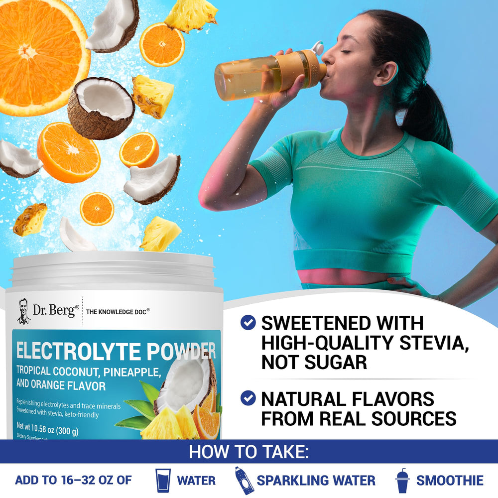Keto-friendly Dr. Berg electrolyte powder sugar-free hydration option