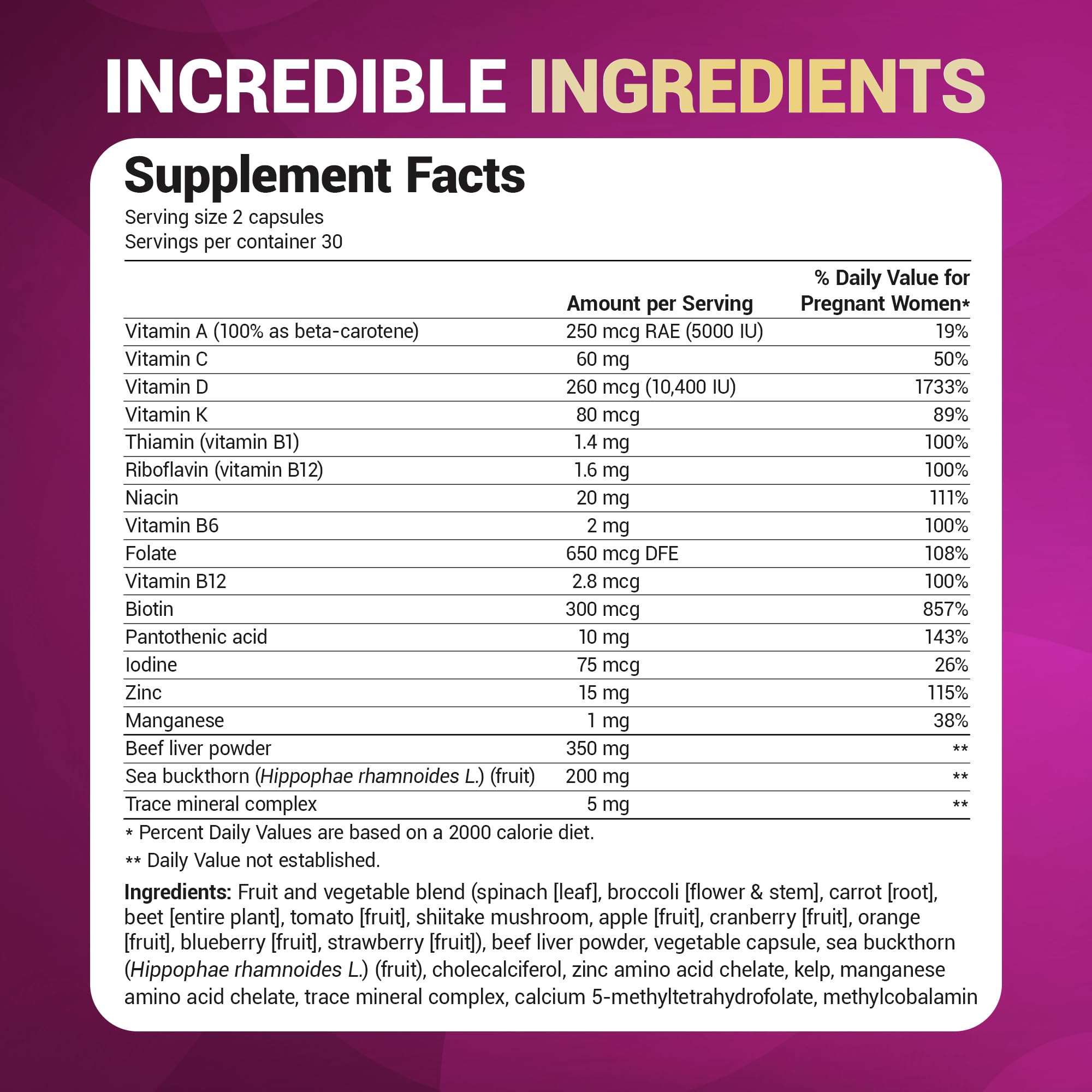 Dr. Berg prenatal omega supplement capsules and ingredients emphasis