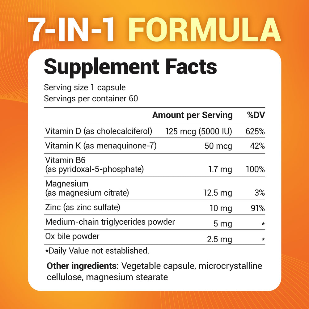Product shows MCT oil in Dr. Berg D3K2 formula for better absorption
