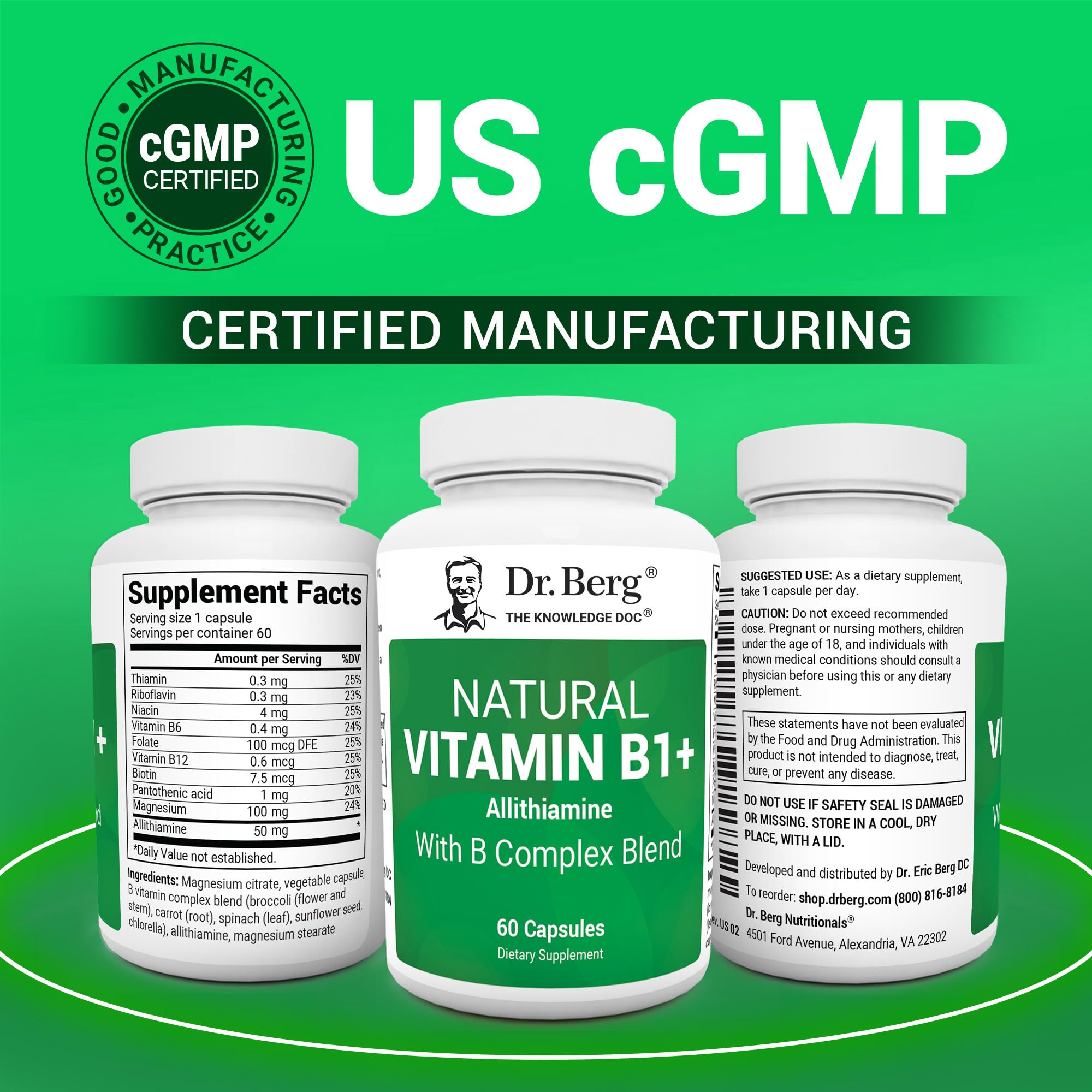 Dr. Berg Nutritionals packaging front with product name and 60 capsules.