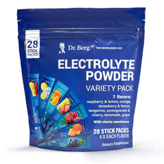 Dr. Berg pink Himalayan salt included for premium mineral-rich electrolyte blend.