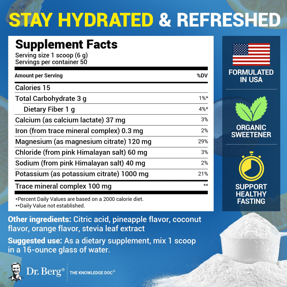 Pink Himalayan salt mineral complex from Dr. Berg for mineral balance