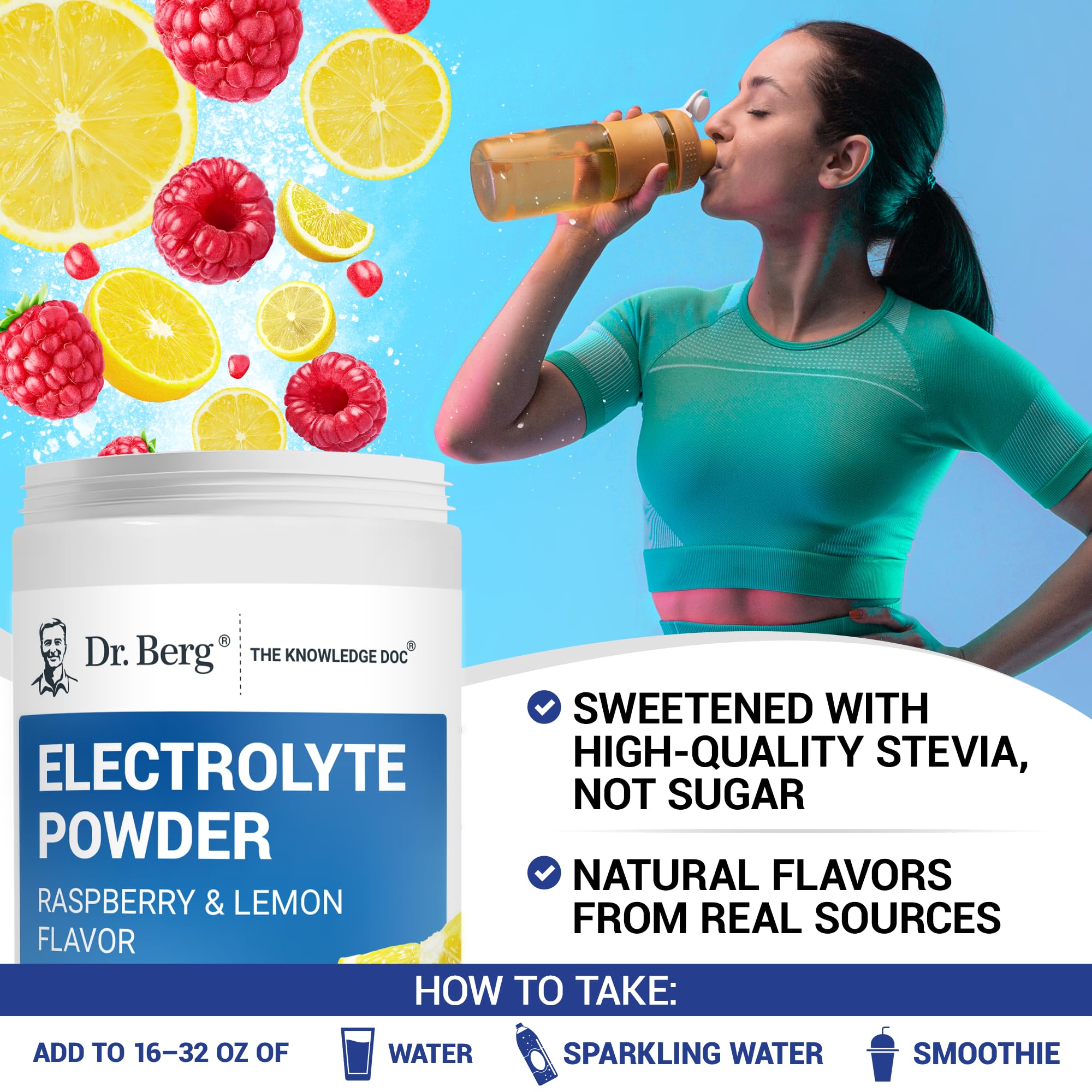 Dr. Berg potassium 1000 mg emphasis supports muscle function during activity.