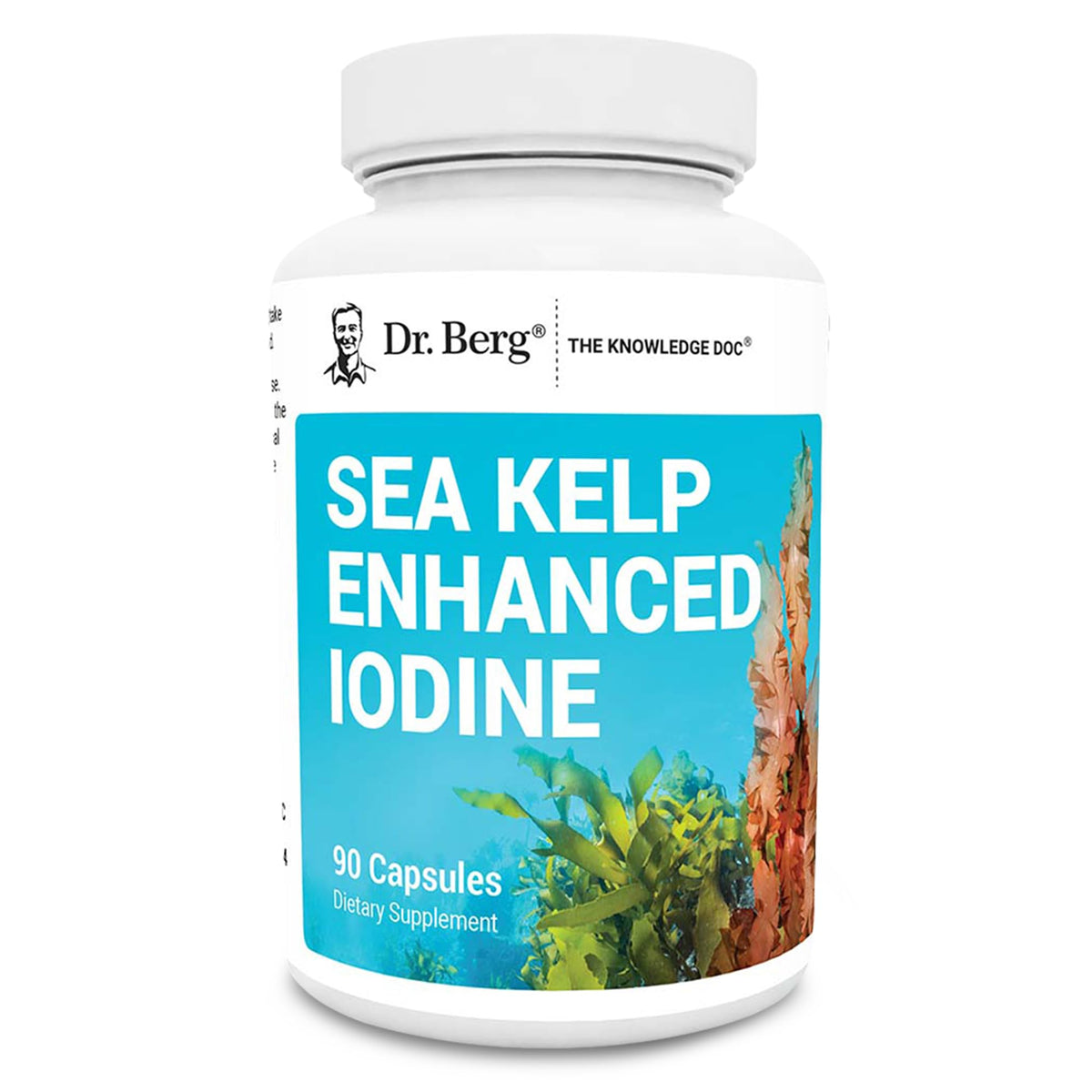 Dr. Berg Sea Kelp Enhanced Iodine capsules with Icelandic sea kelp blend for daily iodine support.