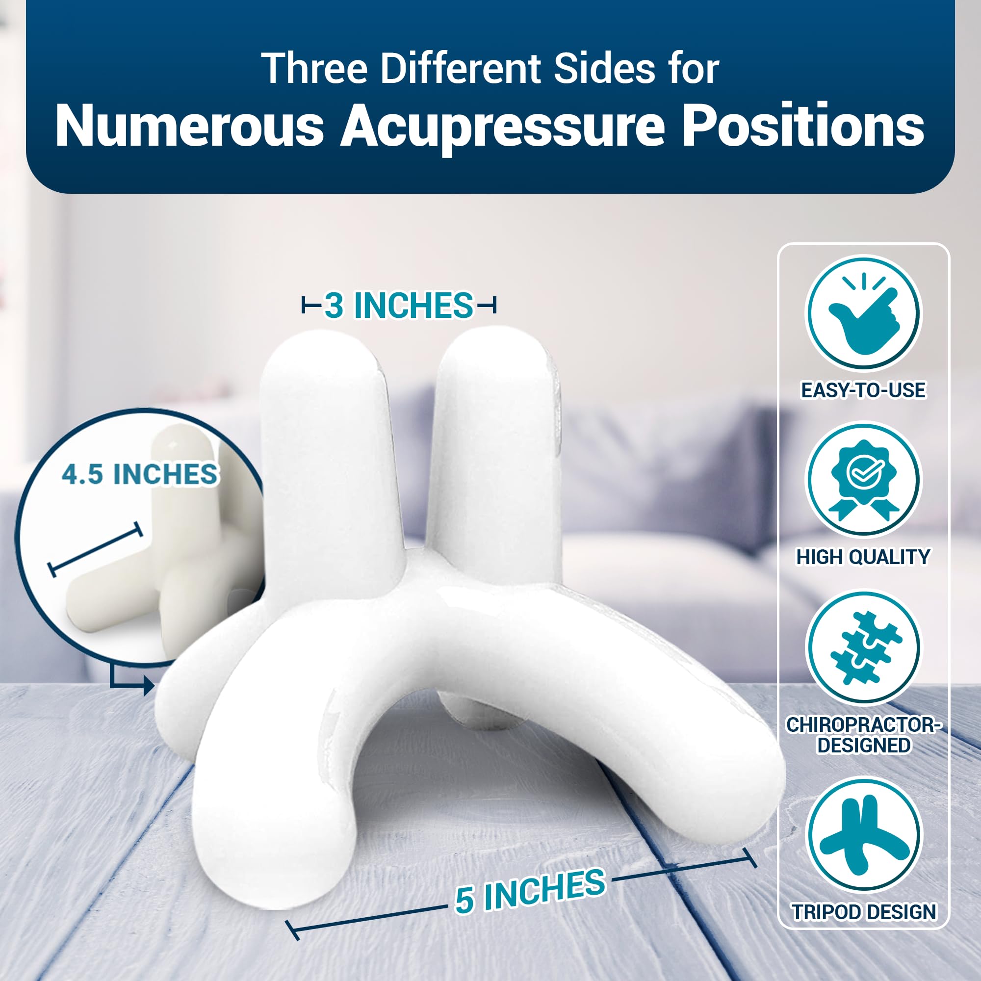 Dr. Berg Self-Massage Tool three-sides closeup showing ergonomic grip