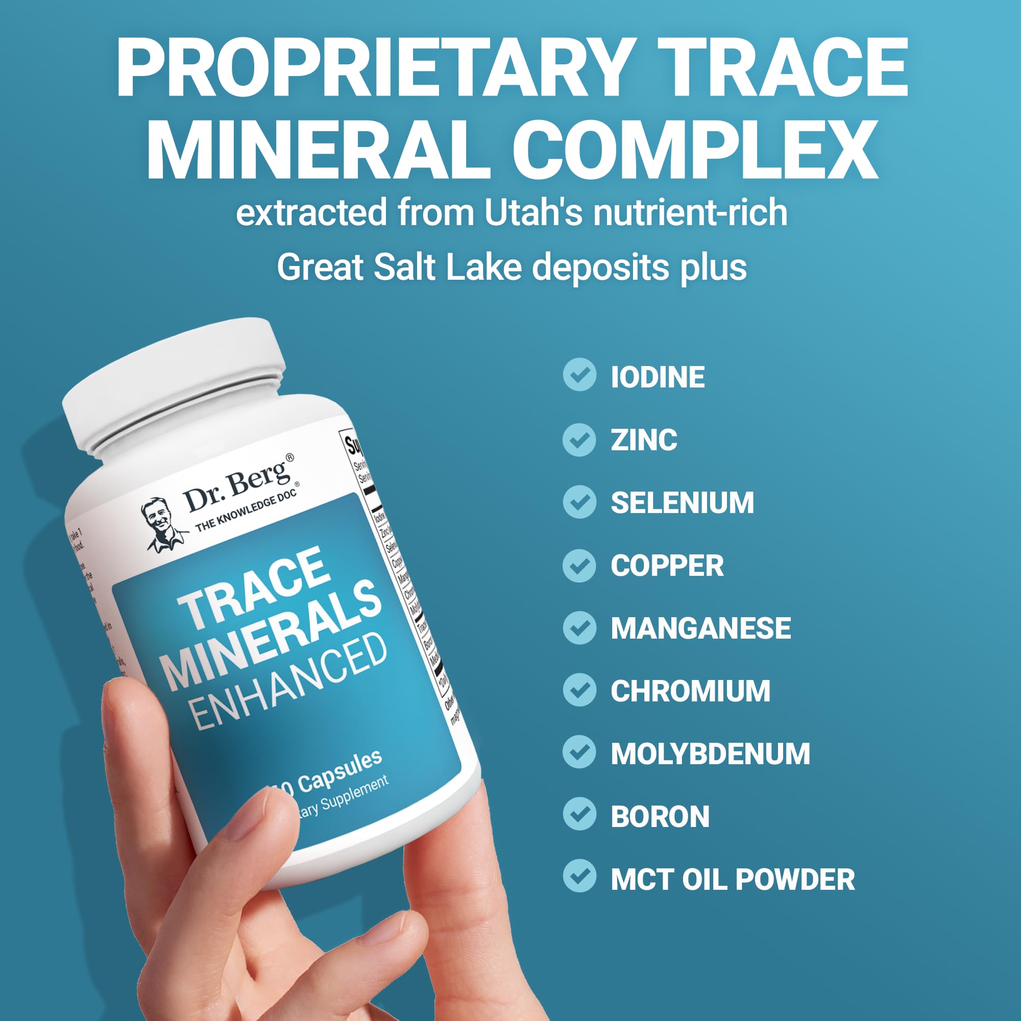 Dr. Berg Trace Minerals produced in a US GMP-certified facility.