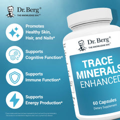 Dr. Berg Trace Minerals with 10 mg zinc highlights micronutrient balance for everyday needs.