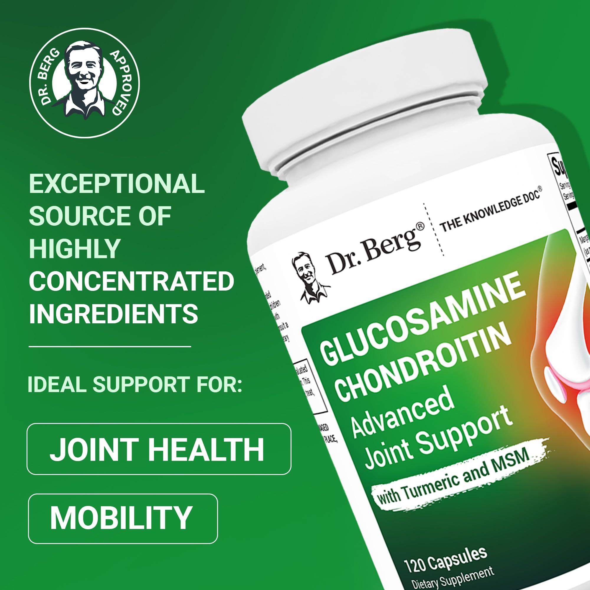 Dr. Berg turmeric extract and boswellia ingredients closeup for potential joint comfort.