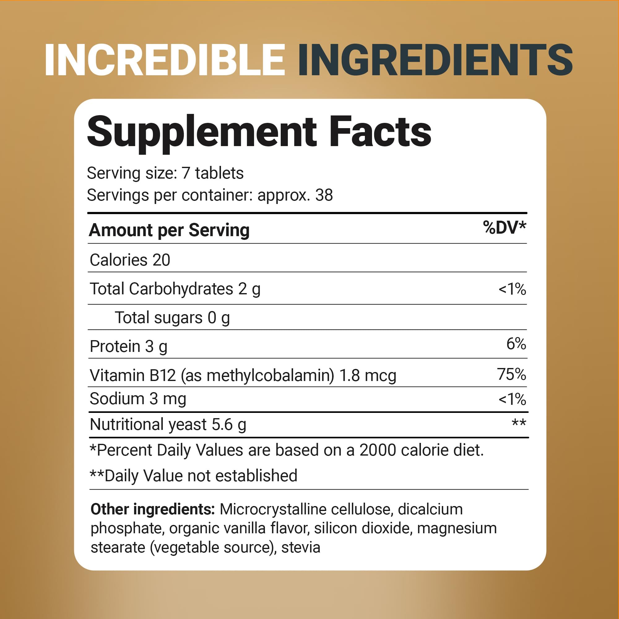 Dr. Berg Yeast Tablets natural minerals ingredient panel highlights quality ingredients.