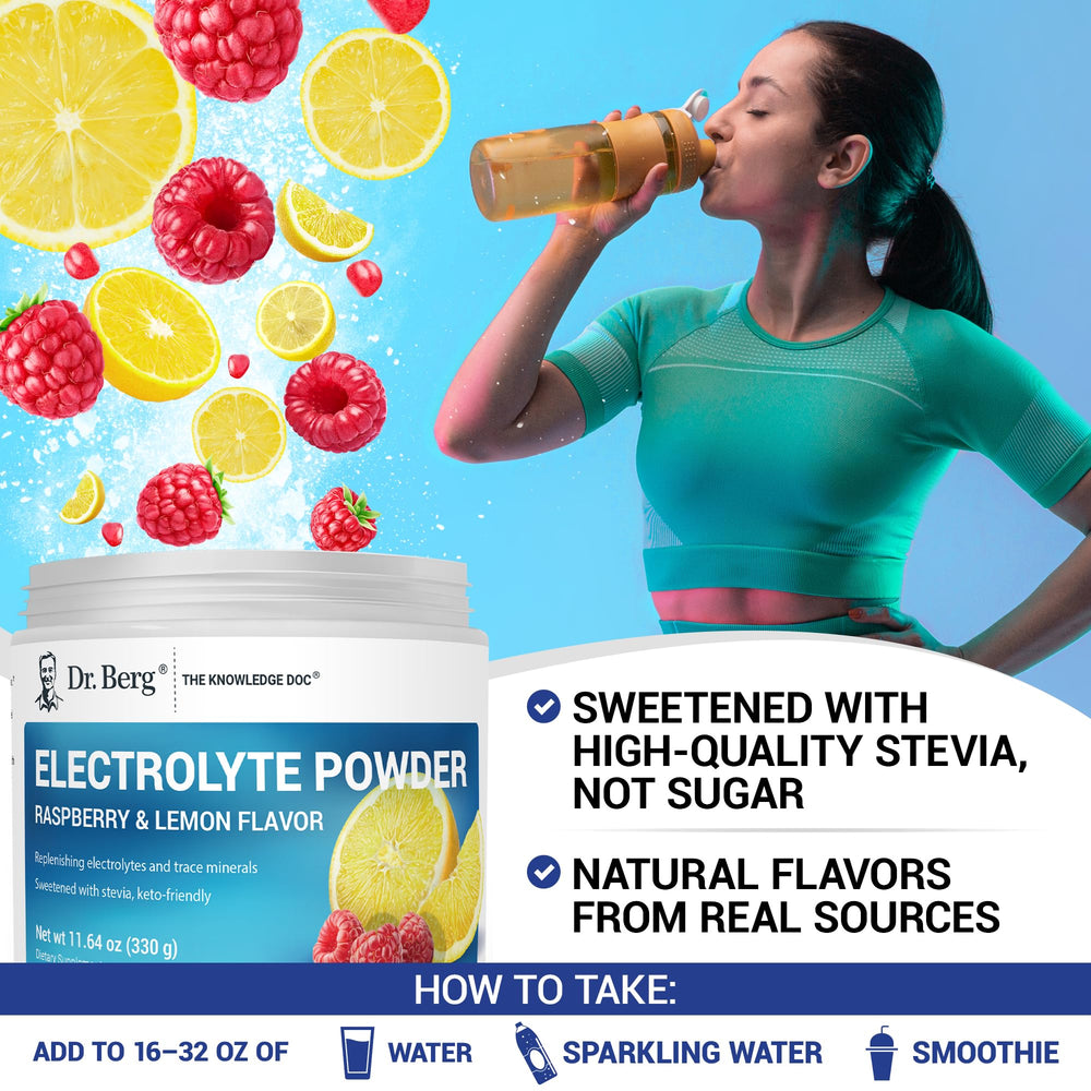 Dr. Berg Zero Sugar Hydration in an active workout scene