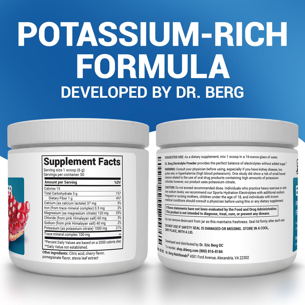 Dr. Berg Zero Sugar Hydration scoop measuring powder for convenient use.
