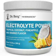 Dr. Berg Zero Sugar Hydration Powder tropical coconut image for refreshing workouts