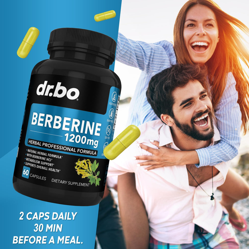 DR. BO Berberine third‑party tested badge on packaging.